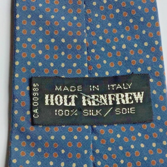 Holt Renfrew classic steel blue all silk Tie made in Italy 🇮🇹 - Picture 1 of 5